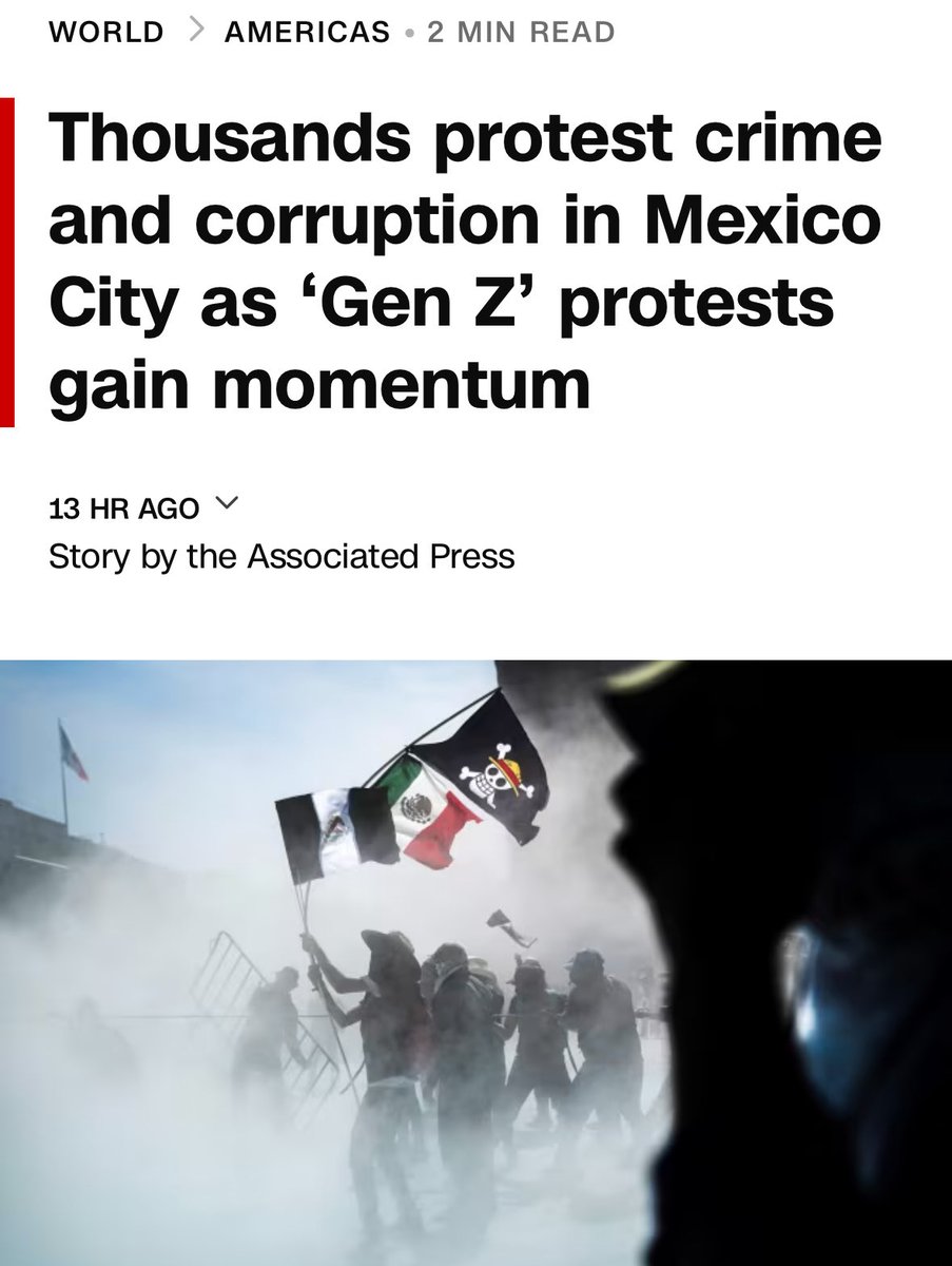 SocialistMMA's tweet image. Our ruling class is so lazy. They really use the same psyops over and over 

Their new favorite one is convincing people that Gen Z are organically responsible for these CIA color revolution attempts around the world 

The new target is Mexico