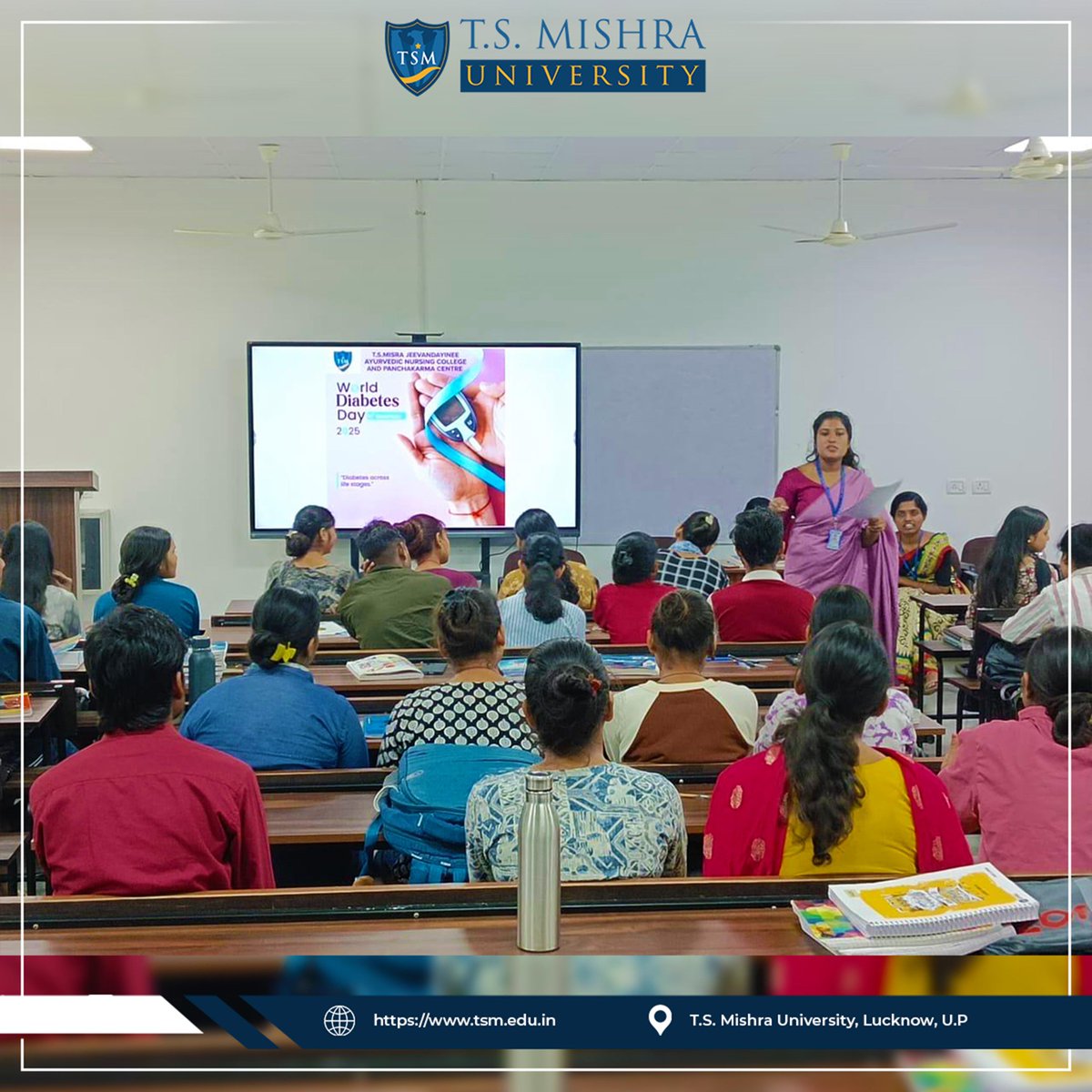 tsm_university's tweet image. &quot;World Diabetes Day&quot;
On 14th November, T.S Misra Jeevandayinee Ayurvedic Nursing College, T.S. Mishra University, observed World Diabetes Day under the esteemed guidance of Dr. Charu Gauba, Dean of Ayurveda.