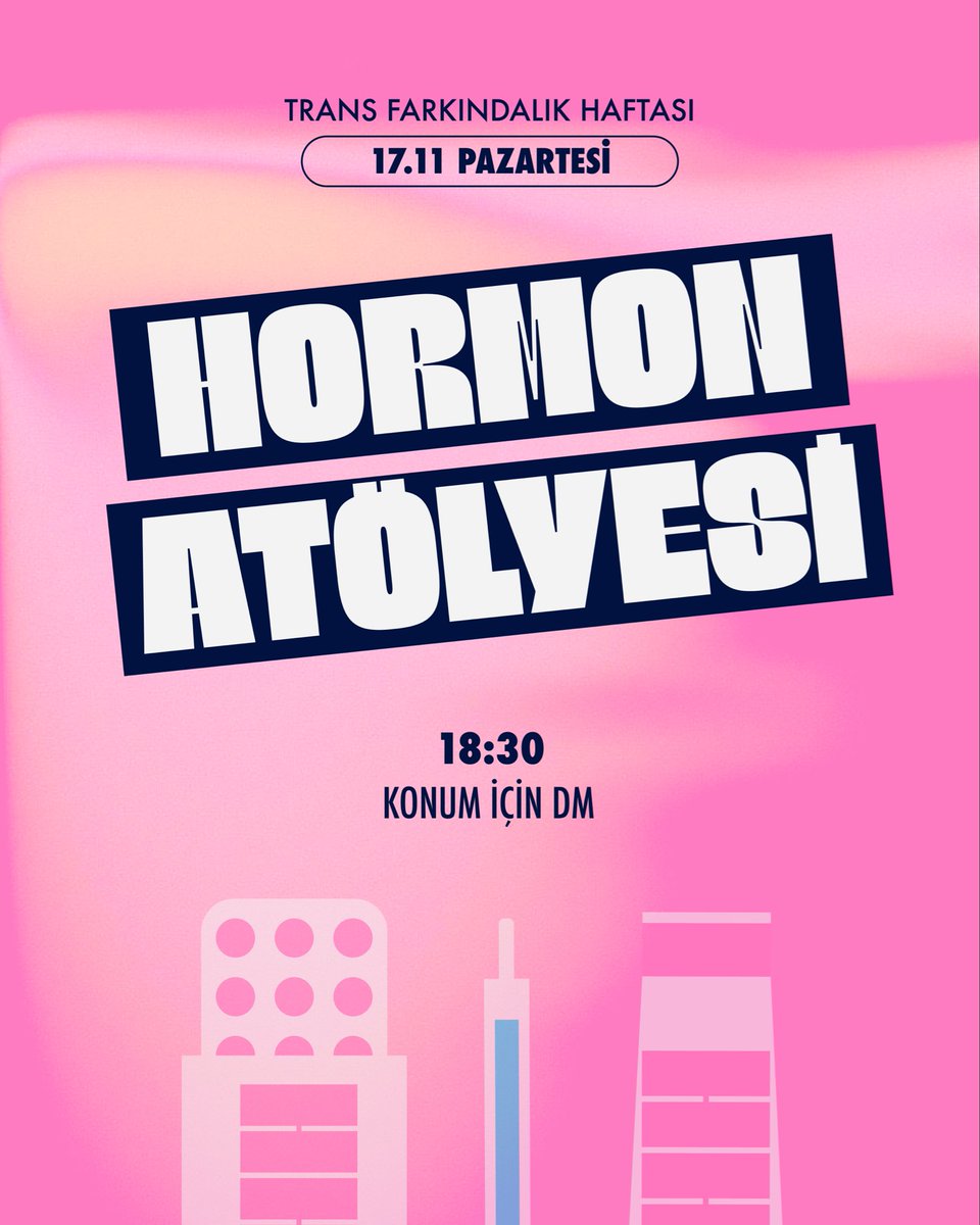 Trans Farkındalık Haftamızda, hormonlarla ilgili aklınıza takılan her şeyi konuşabileceğimiz rahat ve güvenli bir atölyede bir araya geliyoruz.

Katılmak için DM’den bize yazabilirsin 🏳️‍⚧️