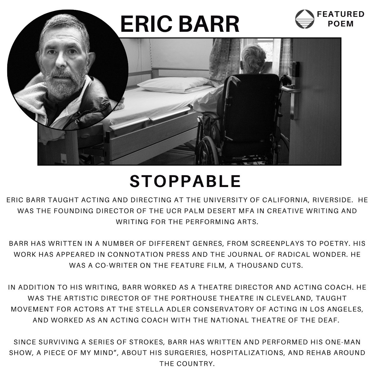 Check out Eric Barr’s poem on Twenty-two Twenty-eight now!

twentytwotwentyeight.com/single-post/po…

#publishing #supportartist #create #subscribe #submit #story #read #twentytwotwentyeight #poem #poetry