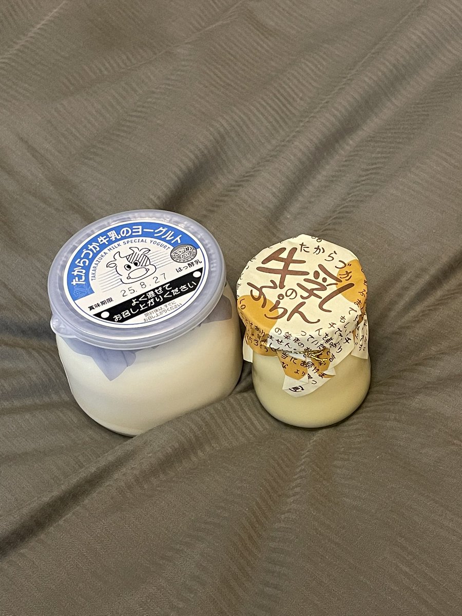 たからづか牛乳の激うまヨーグルトとプリン