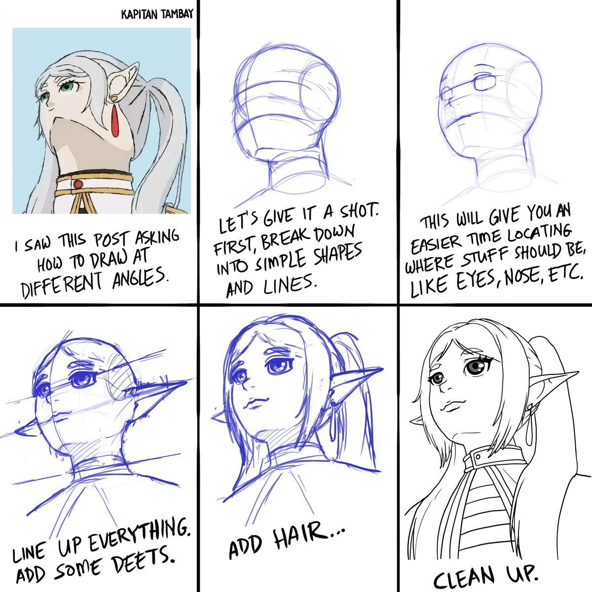 KapitanTambay's tweet image. Was taking a break from work then I saw this post. #Frieren #tutorial