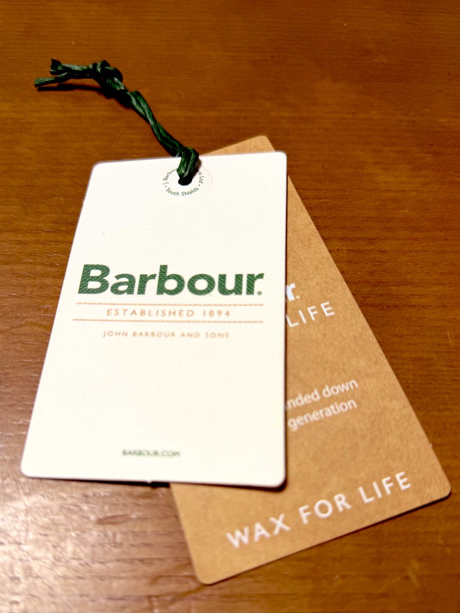 toshio2da's tweet photo. 新しい相棒GET✨

末長く…なんなら息子の代までよろしく☺️

#barbour https://t.co/UfO2xmjwwN