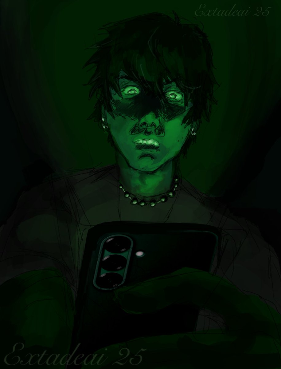 extadeai's tweet image. Drew myself what the freak 

#arttwt #digitalart