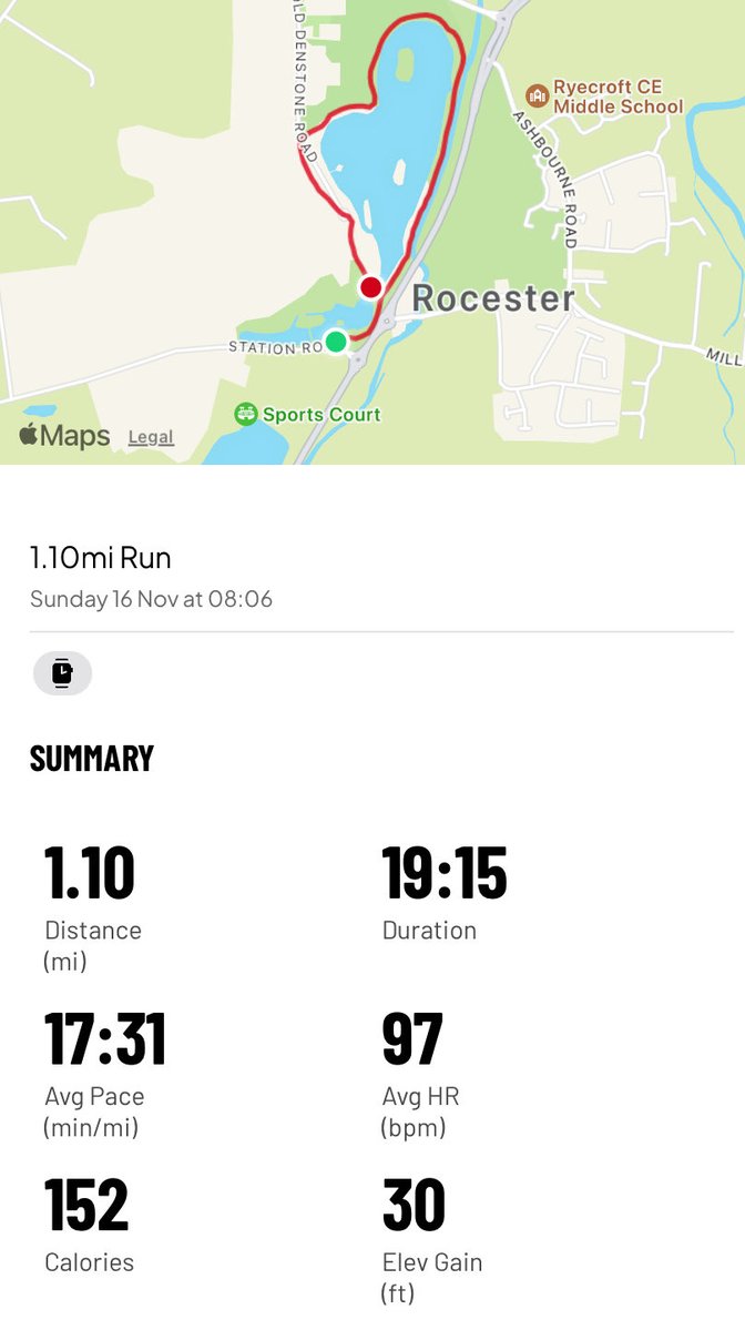 KeithSandie's tweet image. #RunForFun Nice steady walk/jog round the lakes this morning 90 sec walk/30 sec light jog. Slightly frustrating as A Fib comes and goes but light aerobic exercise is recommended so that’s good as it gives me my exercise hit.Its heart monitor on crack on and monitor the old ticker