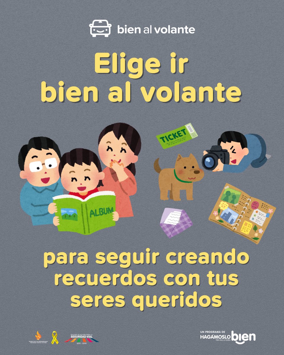 BienAlVolante's tweet photo. Hoy, y siempre, decide ir #bienalvolante para que todos lleguemos a salvo a nuestros destinos. 🚶‍♀️🚶🚴‍♀️🏍️🚗

#WDoR2025 https://t.co/NaDzrQahH2