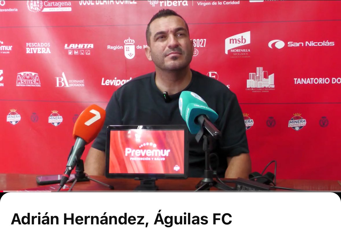 TRIUNFEMOS1's tweet image. EL PARTIDO DE TRIUNFEMOS 
Rueda de prensa

@DeportivaMinera 0-2 @aguilas_fc 

Adrián Hernández, Aguilas FC

👇👇👇👇👇👇👇👇👇👇

youtu.be/BGUukbwrdf0?si…