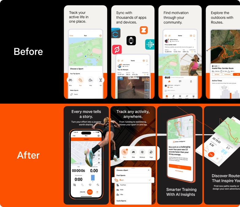 Redesigning the Strava app screenshots on Figma. 😉😁