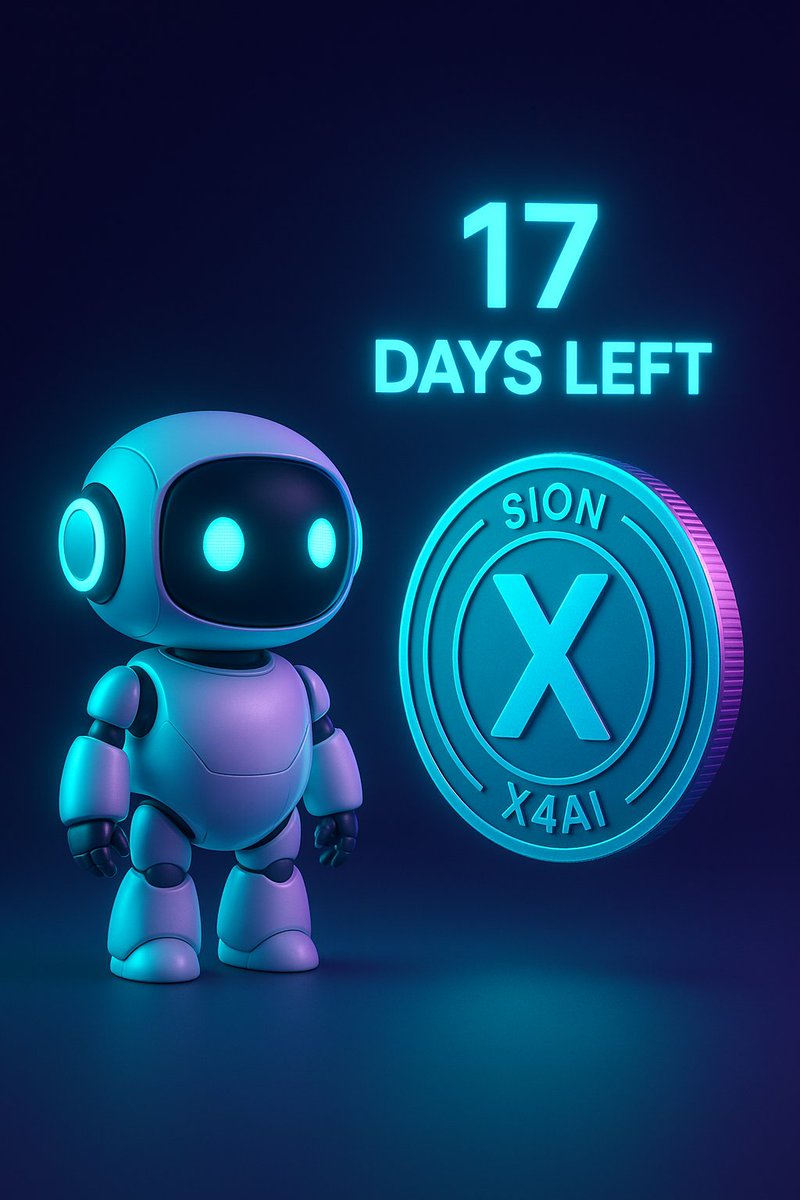 17 DAYS LEFT ⏳
SION is still loading… 
In just 17 days, crypto x AI doesn’t just level up – it flips the switch on a new phase for this network.
Are you watching the upload, or waiting for the shockwave after it hits? 👁️
#SION #X4AI #Crypto #AI #Web3 #Loading #Countdown