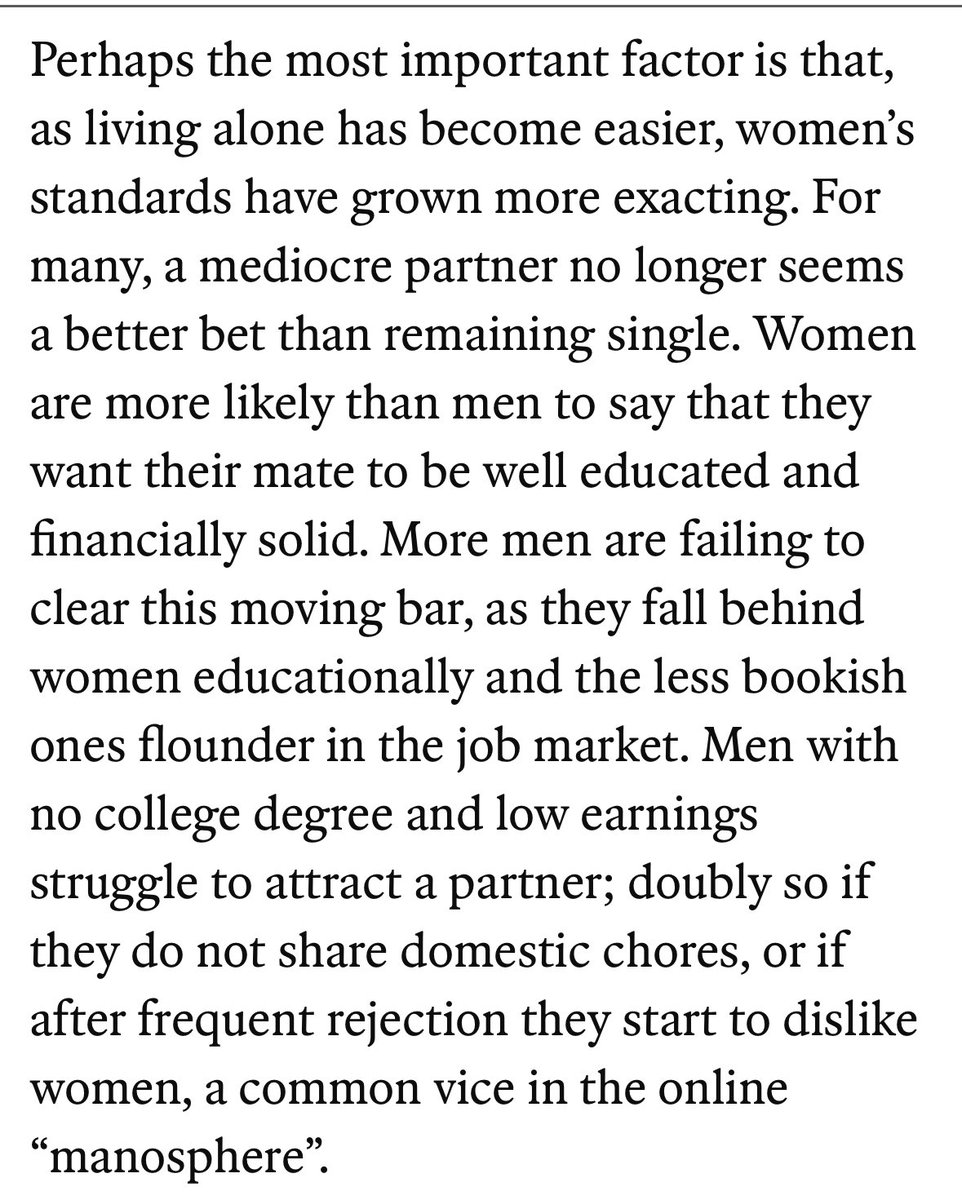 장기적인 추세인 간단한 지위 설명은 다음과 같습니다. 남성이 결혼하여 자녀를 두는 것은 그들의 지위와 재정적 성공을 반영합니다.
여성이 결혼해서 아이를 낳는다는 것은 선호를 반영하는 것 외에는 아무것도 아닙니다.