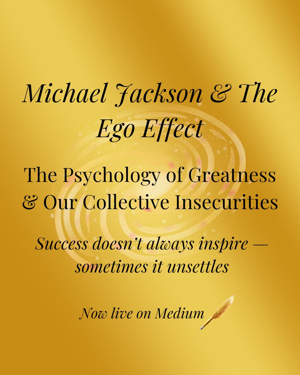 thenarratives_'s tweet image. Michael Jackson &amp;amp; The Ego Effect

Greatness isn’t celebrated by the insecure —
it’s studied, resisted, and feared.
#TheNarrativeProject #MichaelJackson #MJEssays