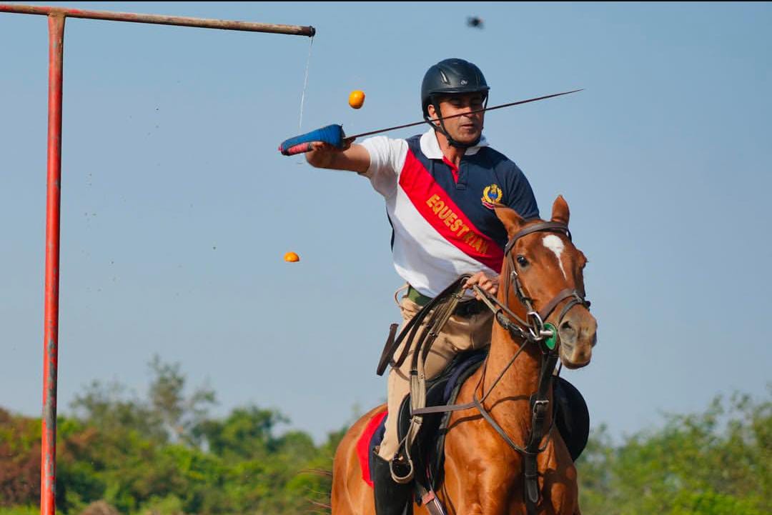BSF_India's tweet photo. BSF Shines Bright : Carnival of Champions, Punjab Equestrian Festival 2.0, Mohali, Punjab, 14-16 Nov '25

BSF Equestrian team brings in laurels to the force, by bagging multiple wins during the competition:

- Team of Head Constable Subhash Swami, Head Constable Dinesh Chahar, Constable Bhagwan Bhai and Constable Akash won Gold medal 🥇in Tent Pegging Lance Team category.
- ⁠Constable Sahil won Gold medal🥇 in Tent Pegging Sword Team category.
- Constable Akash won Silver medal🥈 and Constable Dinesh Chahar won Bronze medal🥉 in Tent Pegging Sword Individual category.
- Team of Head Constable Subhash Swami, Head Constable Dinesh Chahar, Constable Bhagwan Bhai and Constable Akash won Silver medal🥈 in Tent Pegging Sword Team category.

DG BSF heartily lauds the winners.

#JaiHind
#BSF
#IndiasFirstLineOfDefence