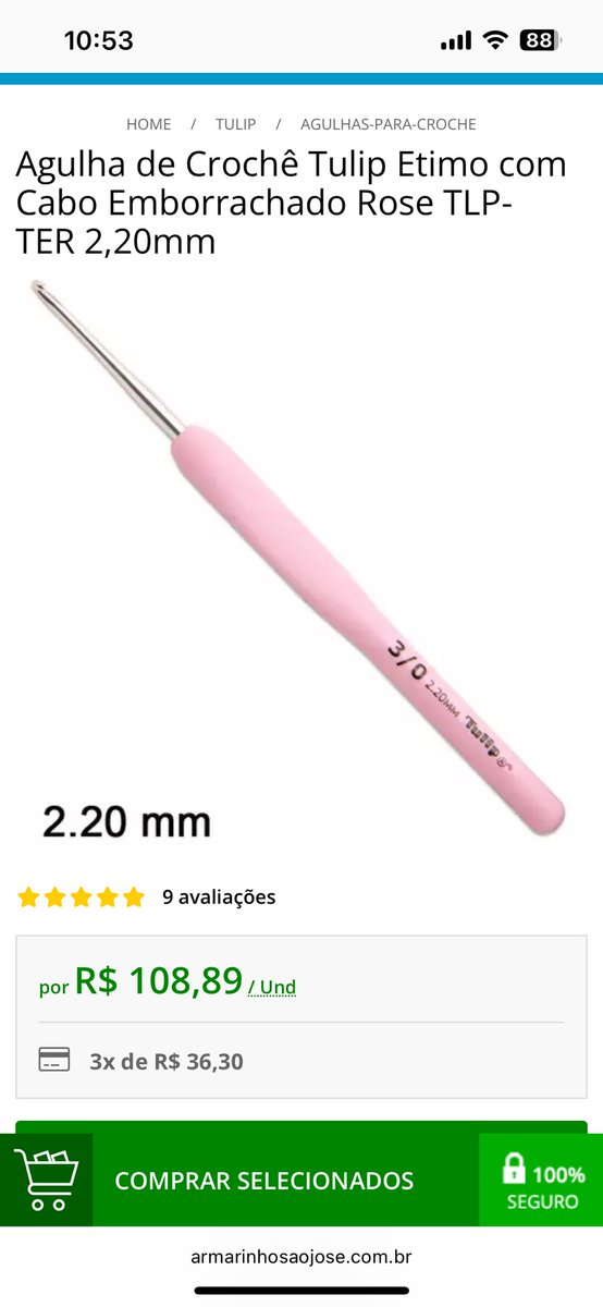 raqalvs's tweet photo. VENDO 

agulha tulip rose 2.2mm

usada poucas vezes 
(vendendo pq não me adaptei ao tamanho e não tô fazendo crochê)

R$85 + frete 
pix ou cartão

mais fotos aqui embaixo
quanto paguei/quanto tá https://t.co/1NAkhtcEtL