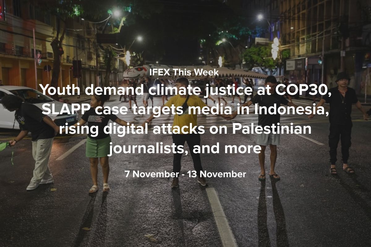 IFEX's tweet image. This week in #FreeExpression updates:

🔹 US pressed on rights in #Saudi visit
🔹 Journalist sentenced under disinformation law in #Turkey
🔹 Haiti &amp;amp; Mali: deadly threats to media and online voices

📬 Read more #IFEXThisWeek: preview.mailerlite.com/i0v9x6q0w0