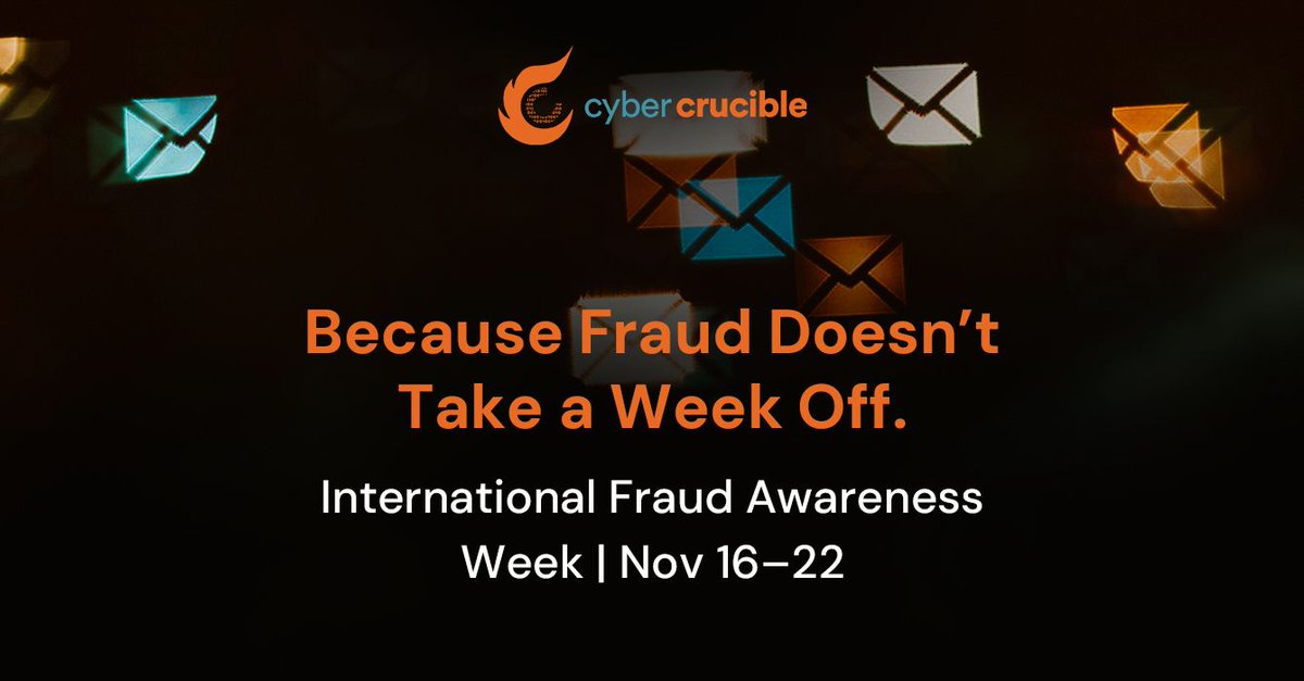 CyberCrucible's tweet image. International Fraud Awareness Week
🗓️ November 16–22

🕵️♂️ It’s not “basic.” It’s how you stop fraud before it starts.

#FraudAwarenessWeek #CyberResilience #KernelSecurity #PhishingPrevention #CyberCrucible