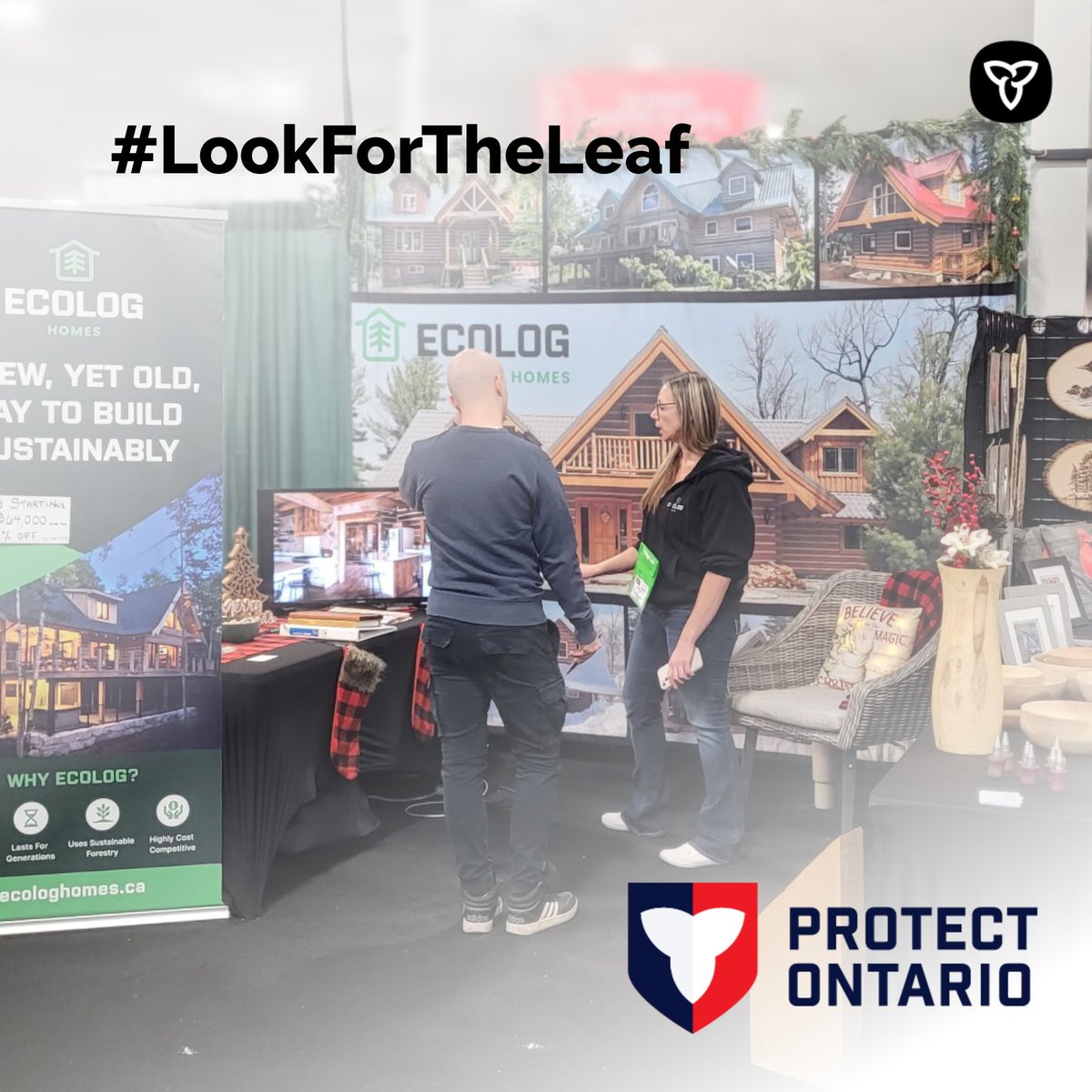 Last chance to visit us at the #FallCottageLifeShow! Explore the #OntarioWood pavilion and discover locally made products, expert builders, and designs that support sustainable forestry. Open until 5pm at the International Centre, Mississauga. #ShopLocal #BuildLocal