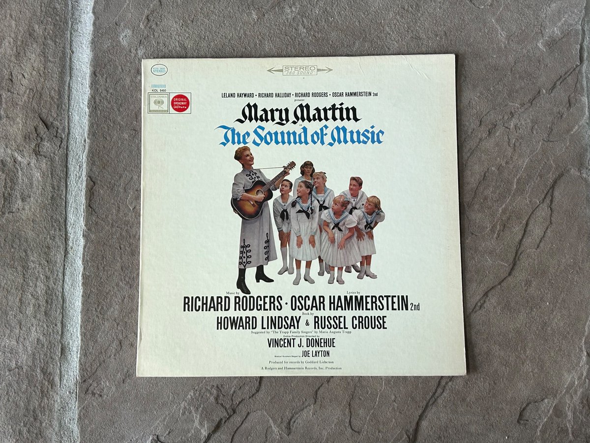 MarkWerling5's tweet photo. #TheSoundOfMusic
#MariaVonTrapp
βThe Sound of Musicβ opened on Broadway today in 1959. Mary Martin played the role of Maria. Vinyl record from my grandmotherβs collection. https://t.co/cjgdxUmSQs