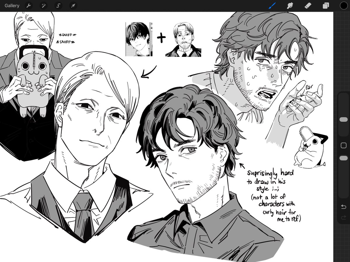 matomaii's tweet image. Tried drawing them in fujimoto’s style 😓
#hannibal