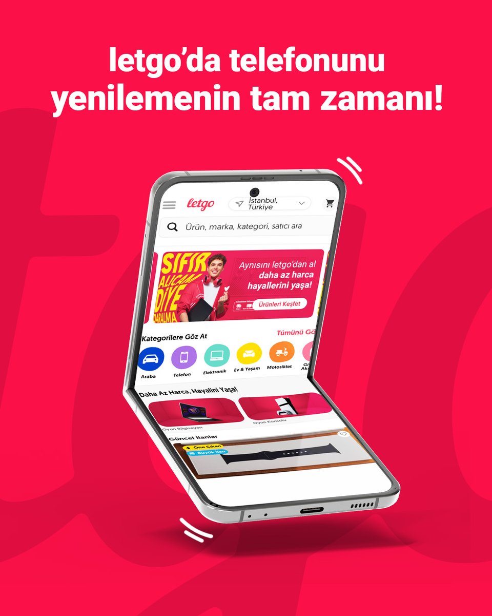 letgo's tweet image. Telefonu yenilemenin en akıllı yolu belli!�letgo’da binlerce Android telefon, akıllı fiyatlarla seni bekliyor.📱⚡letgo’dan al, daha az harca, hayallerini yaşa!🫰🏻