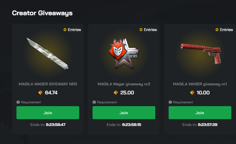 MAGILAcs's tweet image. This week we launch even 3 giveaways at clash! Make sure to check it out clash.gg/r/MAGILA