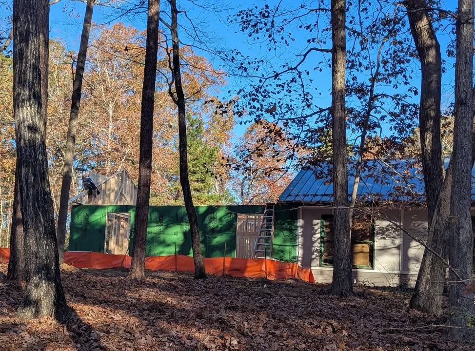 🚧Construction Updates🚧#HarrisLake's office space foundation is complete! New barn roof done, and improvements at Buckhorn Disc Golf Course are underway. #WakeParksBond ow.ly/6EWq50Xsm5O