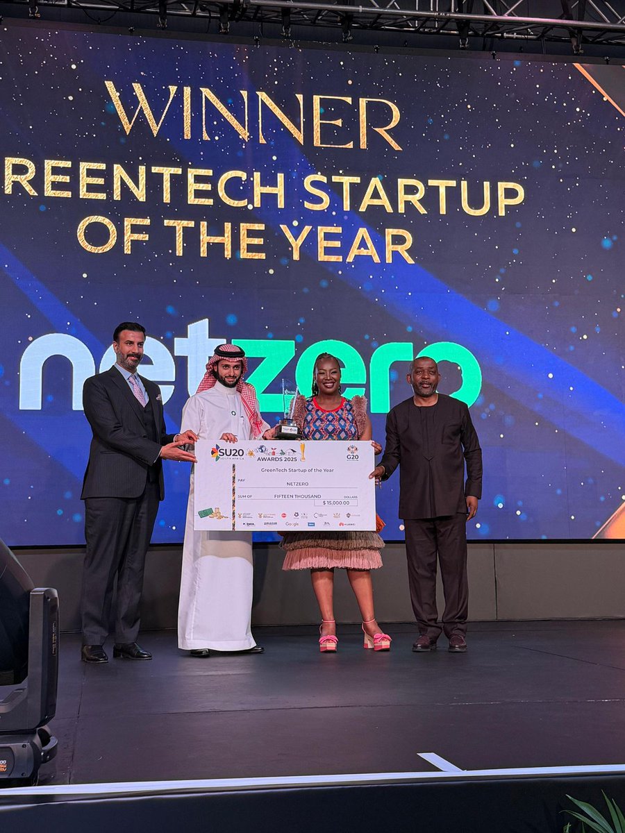 AnnaharNews2022's tweet image. في إنجاز سعودي جديد.. منصة “نت زيرو” تحصد المركز الأول في فئة التكنولوجيا الخضراء ضمن جوائز قمة G20 Startup20 بجنوب أفريقيا 2025
@MEWA_KSA
@netzero_sa
#صحيفة_النهار_السعودية 
 annahar-news.com/news/single/28…