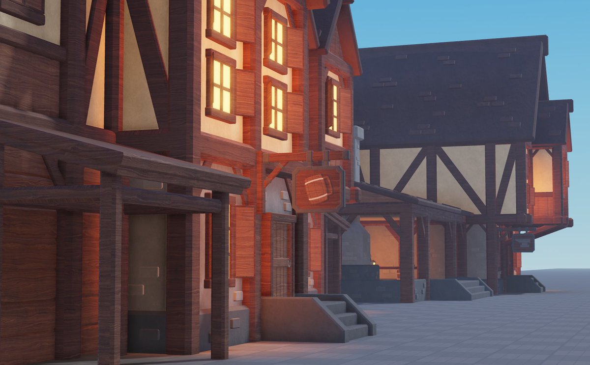 jaison_jamess's tweet photo. some lighting and the start of a medieval street #ROBLOX #RobloxDev #robloxart https://t.co/qvRa4MsR2C