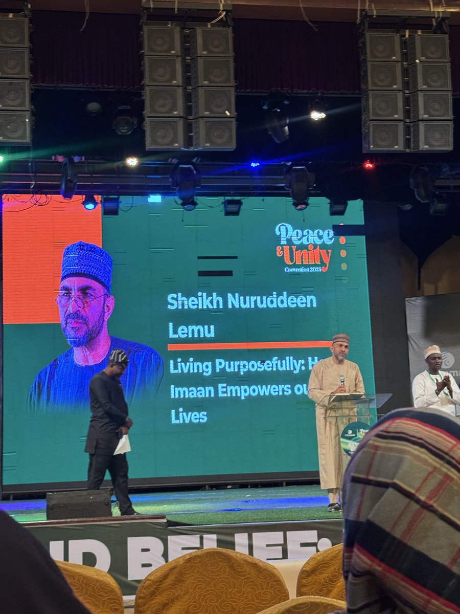 adesophy_'s tweet photo. Great lecture today at 1Umma Convention. 
1. How Iman Empowers our Lives by Sheikh Nurudeen LEMU
2. Importance of Knowledge in Navigating a modern Nigeria by Prof Abdulrazak Alvaro
3. Finding the Right One The Right Way by Iman Sanni Kay Yusuf   
#PUC2025
#PeaceAndUnityConvention https://t.co/3c3VtVeDJ6