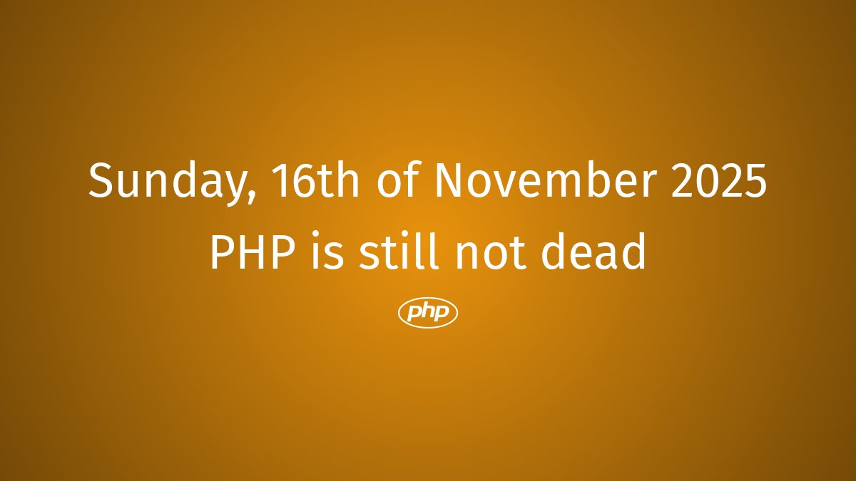 PhpDead's tweet image. PHP still not dead #php #PHPExit #PHPBestPractices #PHPAfterlife #PHPDebugging #PHPThriving #PHPPostMortem #PHPCareer #PHPInnovation #PHPNostalgia