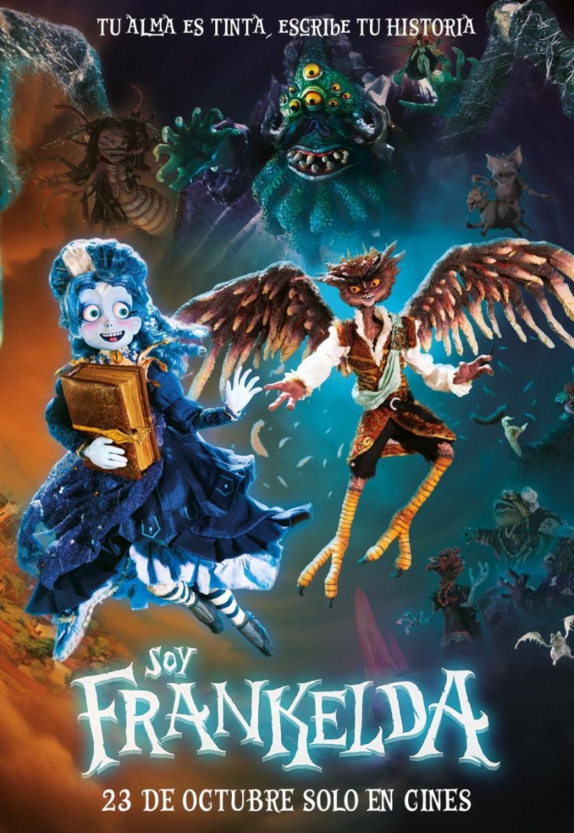 Notasdehorror's tweet photo. Soy Frankelda es una ambiciosa película mexicana de animación que es todo un portento visual con un espectacular stop-motion y un gran imaginario visual, aunque lastrada por la manera confusa y con falta de ritmo con que está contada, pero sin duda merece la pena. #Fancine2025 https://t.co/rCfOA0b3gB