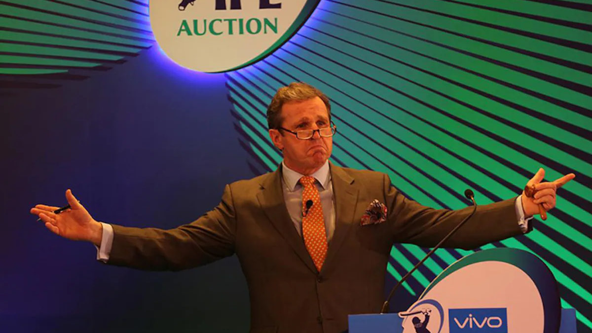 I request <a href="/BCCI/">BCCI</a> <a href="/IPL/">IndianPremierLeague</a> Governing Council not to bring Mallika Sagar for god’s sake instead bring the OG Richard Madley back <a href="/iplauctioneer/">Richard Madley</a>