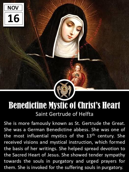 St. Gertrude the Great (1256–1302) is the only woman in the Catholic tradition to bear the epithet "the Great." Born on January 6, 1256—the Feast of the Epiphany—in the modest town of Eisleben in Thuringia, Germany, Gertrude entered the world amid the intellectual and spiritual