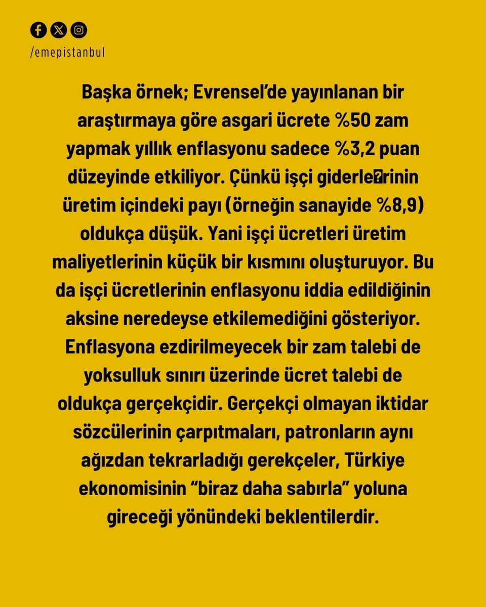 🔴 4 soruda asgari ücret/3

-Asgari ücret artarsa enflasyon artar mı?