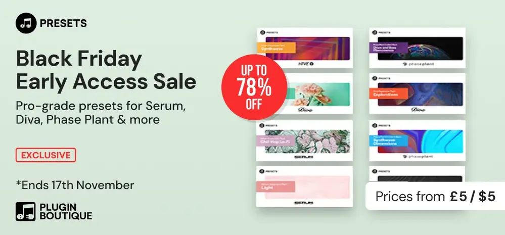 PluginDealsFeed's tweet image. ⏰ The Plugin Boutique Presets Black Friday Early Access Sale is offering up to 78% off. Ends November 17th. ⏰

🔗 pluginboutique.com/deals/20752#a_… [Affiliate Link]