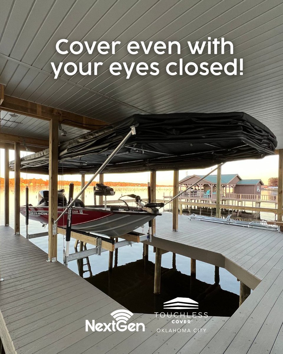 touchless_cover's tweet photo. With just a touch of a button, you can cover and uncover your boat even with your eyes CLOSED!
#TouchlessCover #NextGen #Oklahoma #LakeEufaula #LakeTenkiller #DockWifi #DockCamera #DockAccessories #Boating #BoatCover #Boaters #AutomaticCover #BoatCover #BoatLifestyle https://t.co/3Lv9CdEEvS