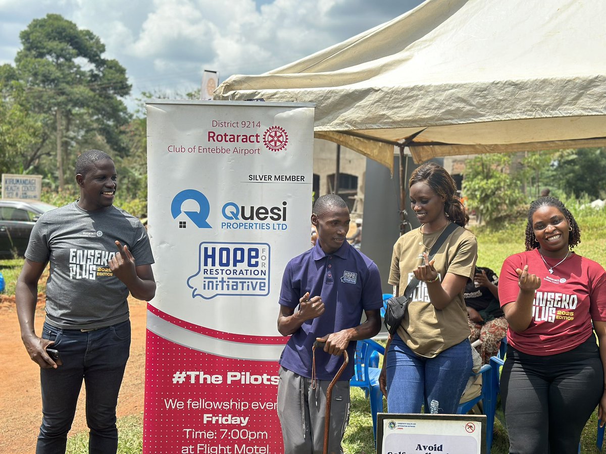 DesirePati's tweet image. Spent my birthday in Kirundaggi Village, Luwero with Rotaract Entebbe Airport giving back through health services, donations, and tree planting. My heart is full. 
Thank you to everyone who supported and joined us. May God bless you. 🙏
@nsekoplusproject @rotaryclubofentebbe