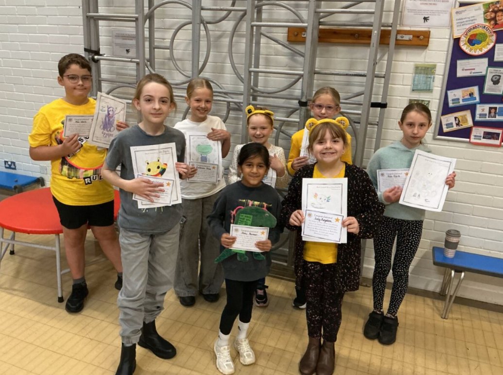 ChurwellPrimary's tweet photo. Today we were very happy to announce the winners of our KS2 Reading Mascot competition.  These wonderful entries were chosen by a member of our Resilience Trust Team, Mrs Farmery, who had an incredibly difficult job!  Well done to everyone who took part 🌈 https://t.co/7TPHd4LvoW