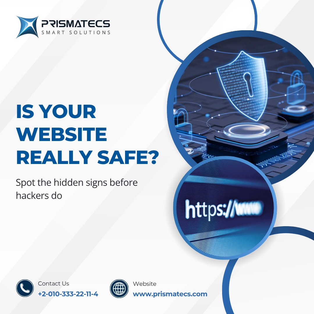 Prismatecs's tweet image. ⚠️ 5 Signs Your Website Is at Risk:
1️⃣ Outdated plugins
2️⃣ No SSL (HTTP ≠ secure)
3️⃣ Weak passwords
4️⃣ No backups/scans
5️⃣ Strange slowdowns

💡 Prevention costs less than recovery.
Stay protected with Prismatecs🔒
#CyberSecurity #WebSecurity #Prismatecs #DigitalTransformation