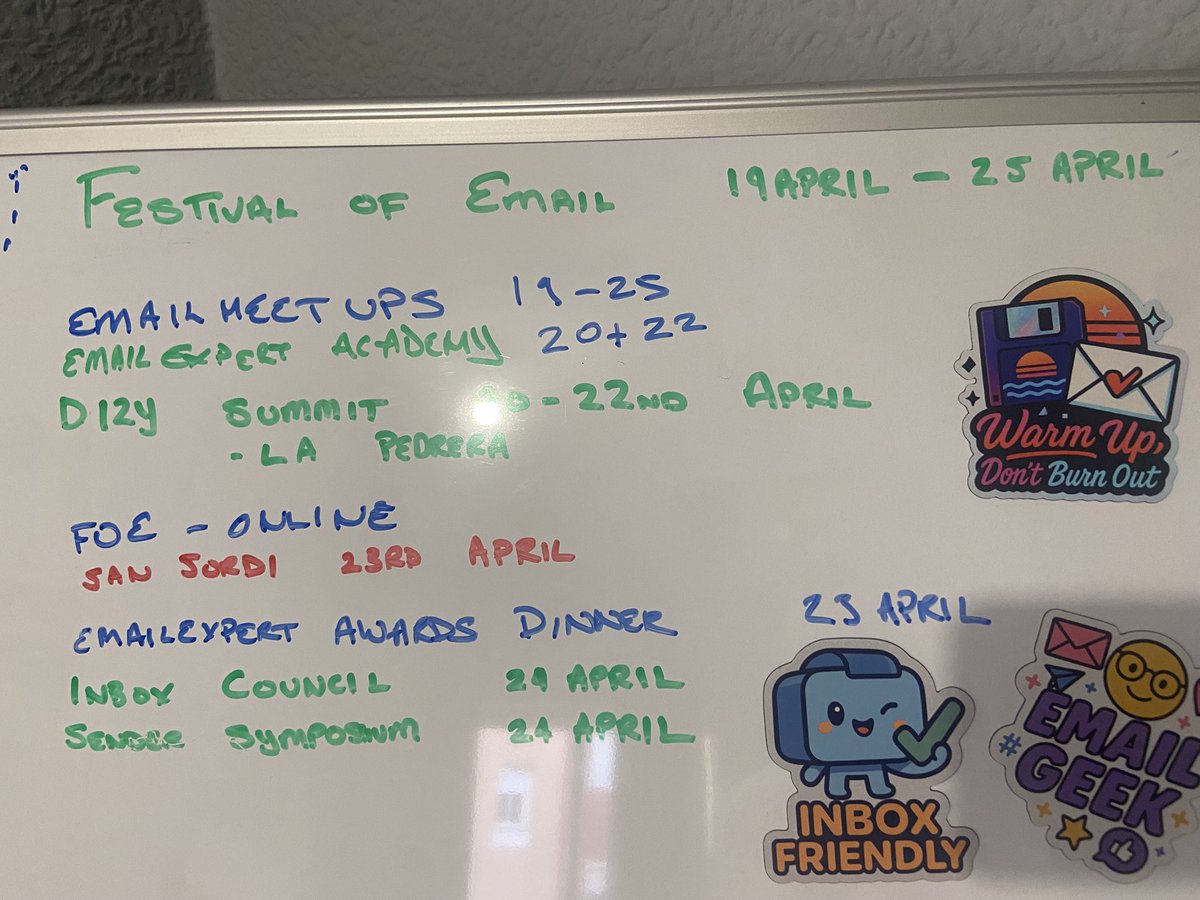 email_expert's tweet image. Working overtime on Festival of Email 2026 in person and online