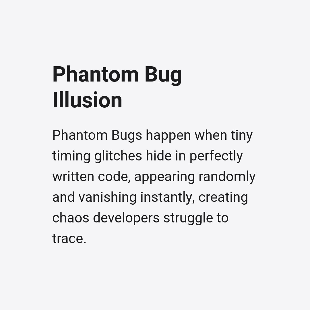 kamranriyazw's tweet image. Example:

A user clicks “Save” twice within milliseconds, triggering two parallel requests—one overwrites the other, and the bug appears only sometimes.

#SoftwareEngineering #DebuggingTips #CodeQuality