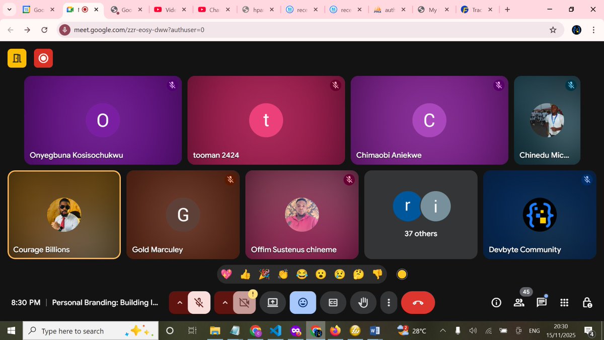 Devbytecomunity's tweet image. We had the privilege of hosting Okite Courage (Cozy of Africa) 
🌟 Personal Branding: Building Influence, Trust, and Visibility in a Digital World
Watch👉 youtu.be/l7hNDr9j4-4
At DevByte, our vision remains the same empowering Africans with skills, knowledge, confidence....