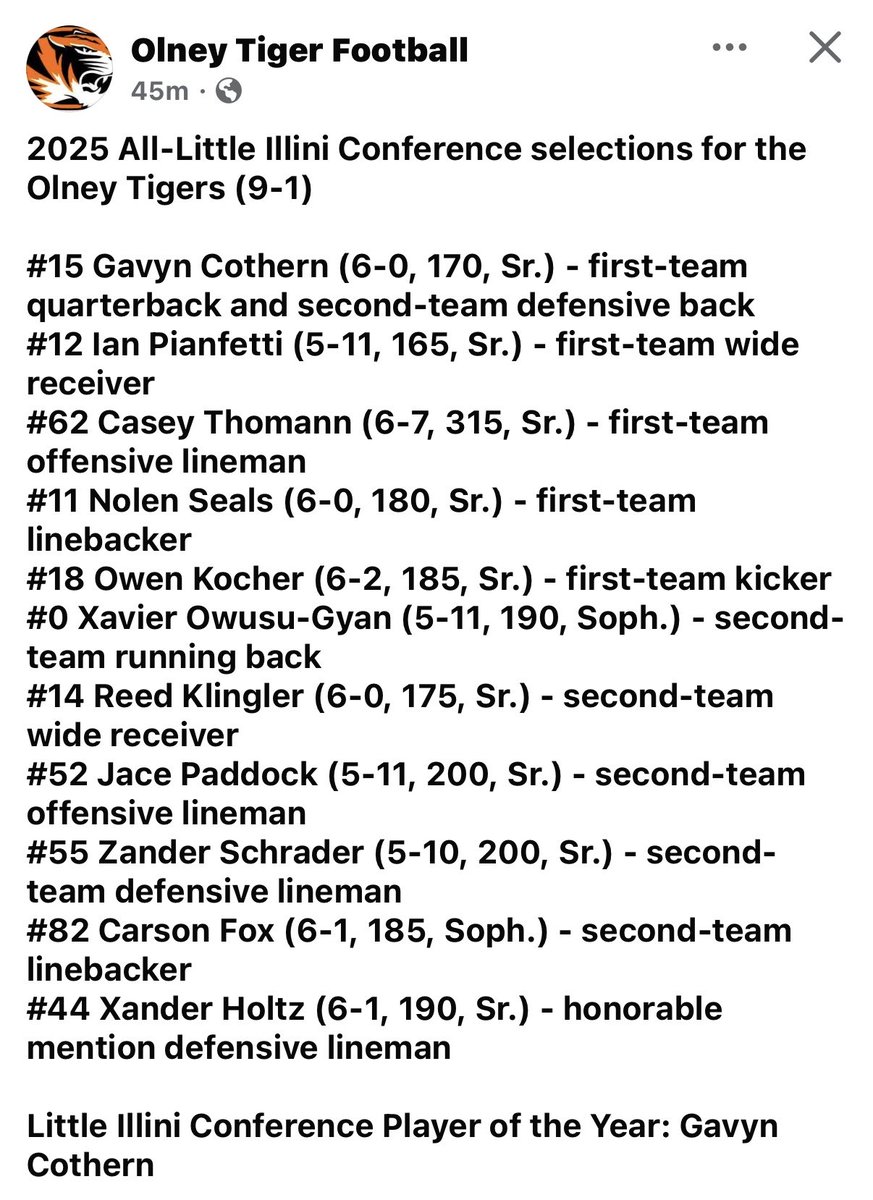 carson_fox8240's tweet image. So humbled to have been chosen for the All-Conference Second Team! Thankful God has blessed me with an amazing team. #OTF #AllInAllUs