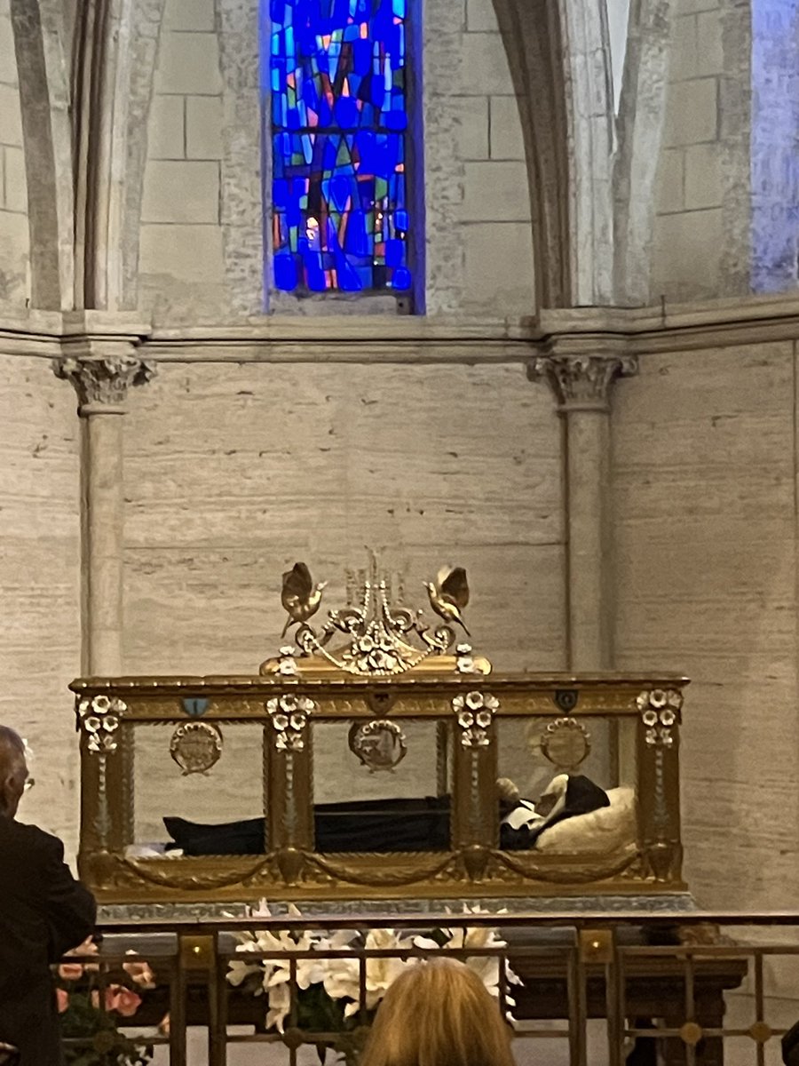 Vanochtend liepen we onze veertigste etappe naar #Santiago van Urzy naar Nevers, waar we de kathedraal - prachtige glas-in-lood ramen - en de kapel van Bernadette bezochten.