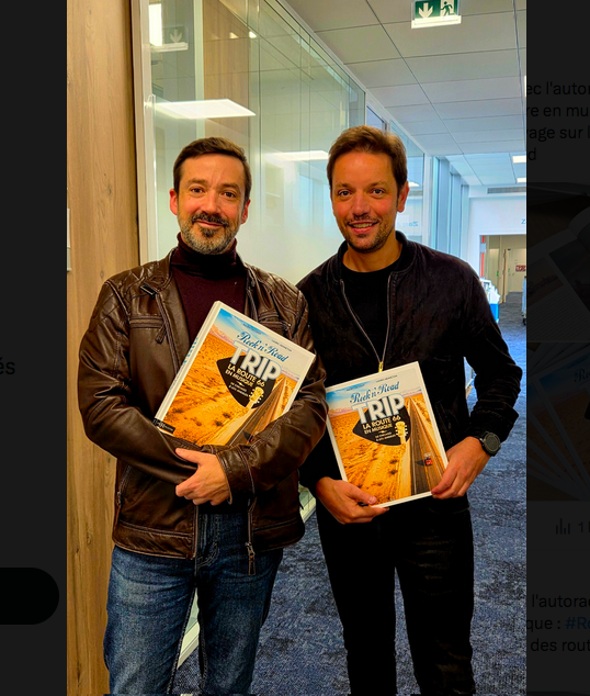 🔴 A VOS AGENDAS
Mercredi 19 à la librairie Gros Câlin, dédicace de l'épatant Rock'n'Road Trip Route 66. Par <a href="/lauric_henneton/">𝕃𝕒𝕦𝕣𝕚𝕔 ℍ𝕖𝕟𝕟𝕖𝕥𝕠𝕟</a> et <a href="/Julien_Grossot/">Julien Grossot</a>, flanqués d'Yves Bigot.  
Le choix des mots (musique, histoire et anecdotes), le chic des photos (superbes). Un vrai beau livre 🎁