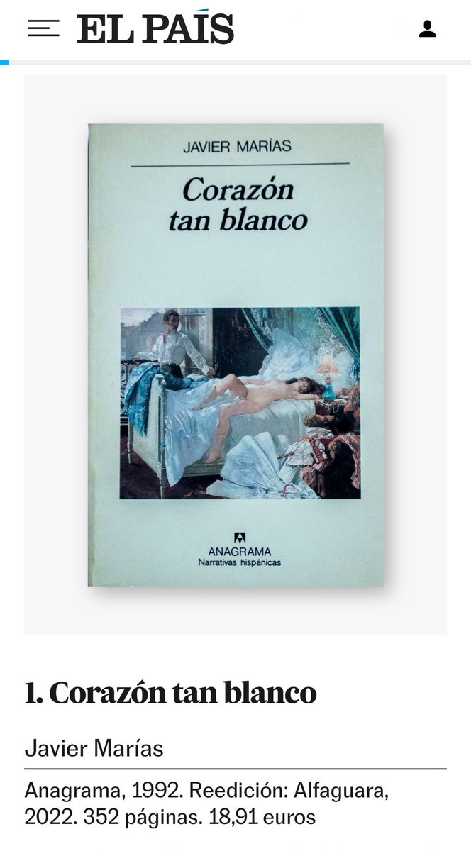 Se ha publicado en El País la lista de los 50 mejores libros españoles del último medio siglo, según el jurado literario de Babelia. No se me ocurre mejor forma de empezarla.