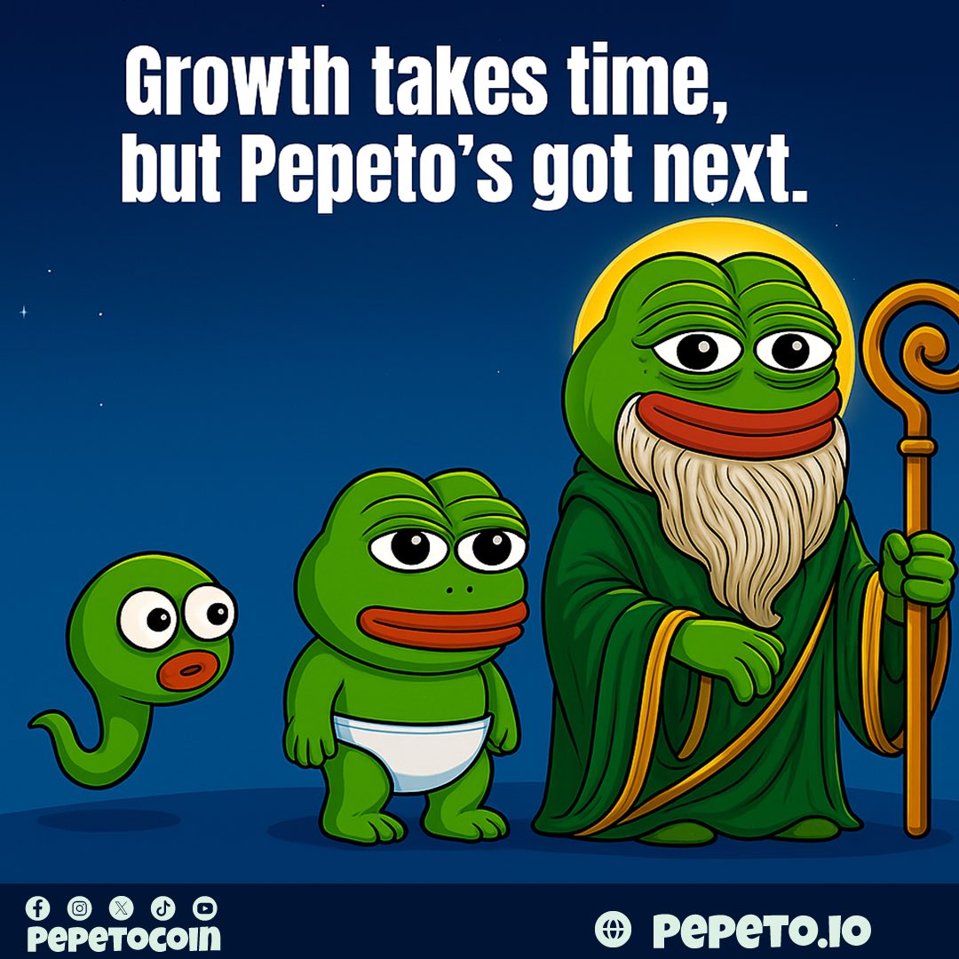 Pepeto today, Meme Titan tomorrow. 🔥👑🐸💚
The rise has already begun.
The God of Frogs doesn’t grow… he ascends. ⚡️

🔥 219% staking rewards for holders

🎁 Join the $700K Giveaway before Tier 1 Listing:
gleam.io/adE5H/pepeto-7

🔗 Buy &amp; stake now: pepeto.io