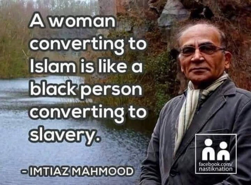 CalvinSwine905's tweet image. “A #woman #converting to #Islam is like a #black #person converting to #slavery.”