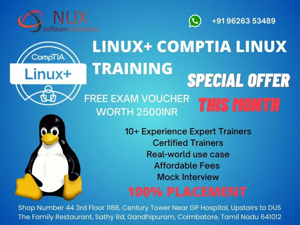 sscertificate's tweet image. Boost your IT career with CompTIA Linux+ Training in Coimbatore!
Vendor-neutral, hands-on Linux skills for system admin, DevOps &amp;amp; cybersecurity roles.
#CompTIA #LinuxPlus #Linux #DevOps #Cybersecurity #Coimbatore