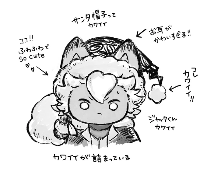 お顔の周りにかわいい要素が詰まっている説明です 