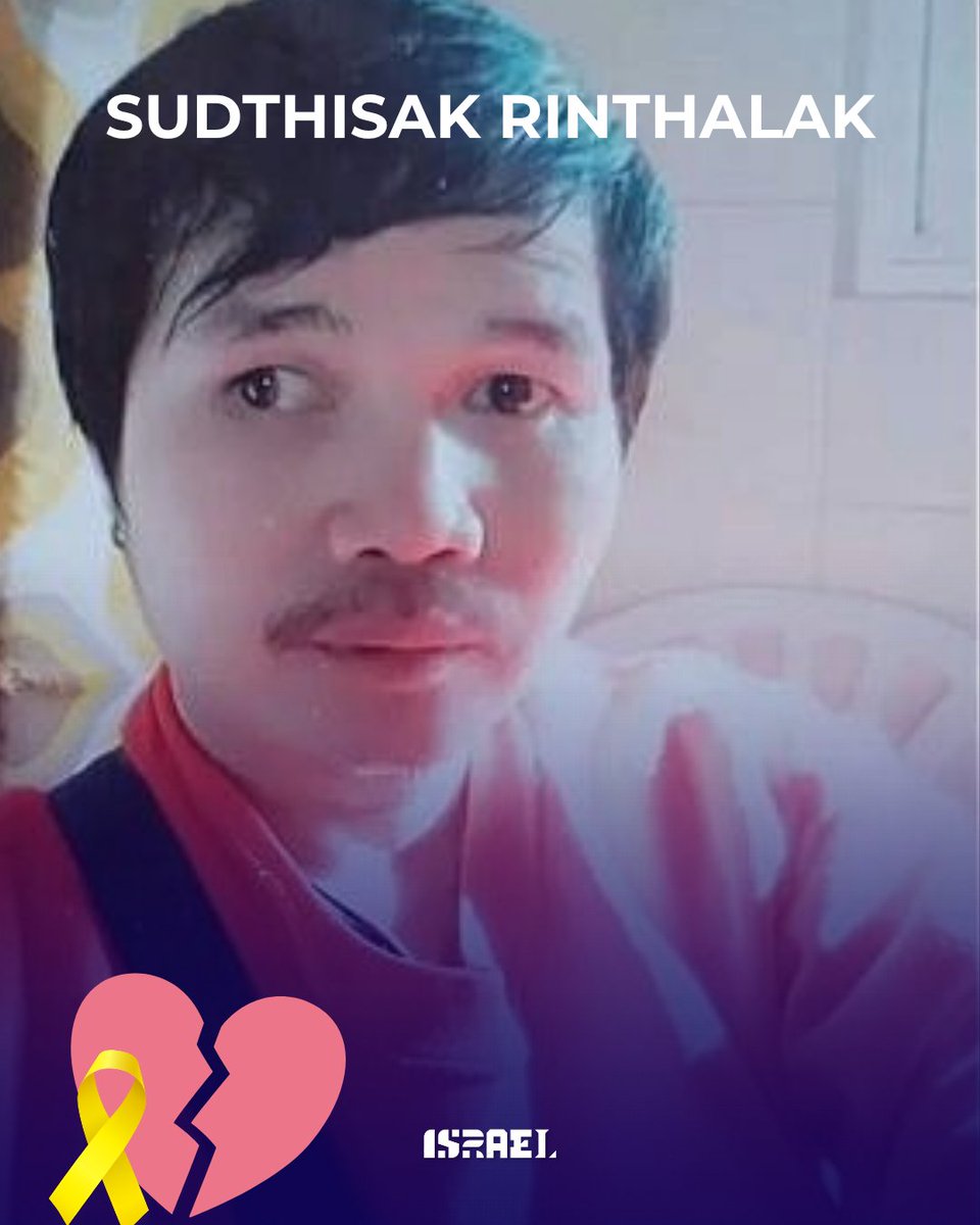 Sudthisak Rinthalak, a 43-year-old Thai, was murdered by Hamas on October 7, 2023. His body was kidnapped to Gaza, where he is still being held.

His parents in Nong Khai province are preparing funeral rites without their son’s body, grief amplified by distance &amp; uncertainty.